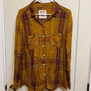 Mustard yellow button up